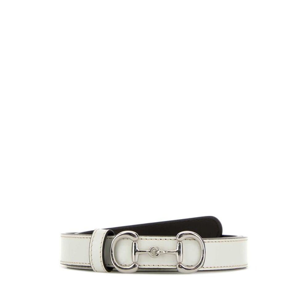Gucci Women White Leather Belt